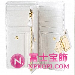 ミュウミュウ MIU MIU 二つ折長財布 サイフ 財布 さいふ タルコ/アイボリー(金具:ゴールド) 5m1107-qi9-f0k74